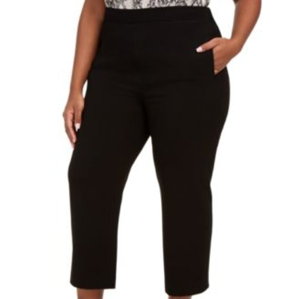 Bar III Ankle Dress Pants 2X Black Suit Separates 870 - Picture 1 of 7